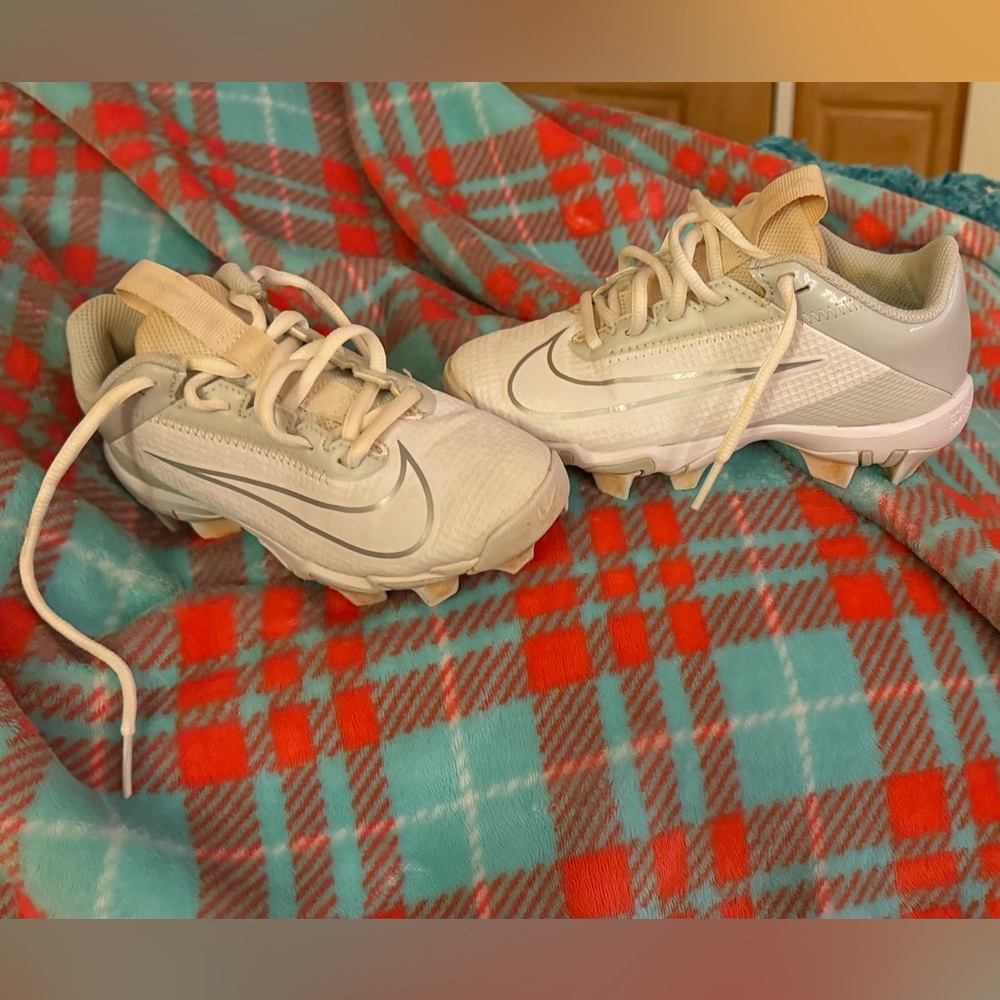 Nike Sports Cleats ball-field & indoor turf approved 
size 13c (Child) used 2X.